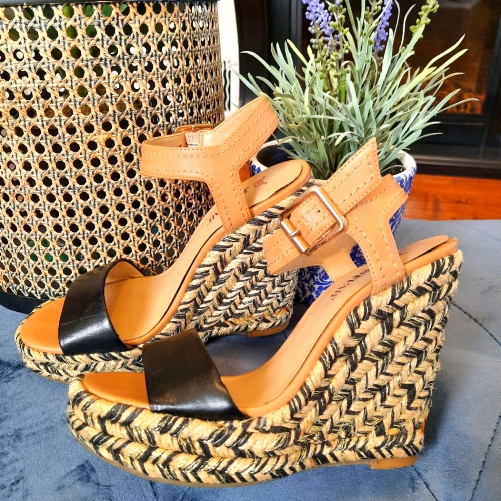 JustFab Platform Wedge Sandals